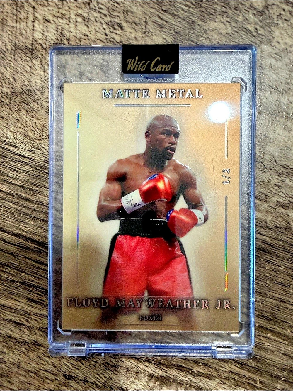 Wild Card Floyd Mayweather Jr. Matte Metal Boxing Trading Card